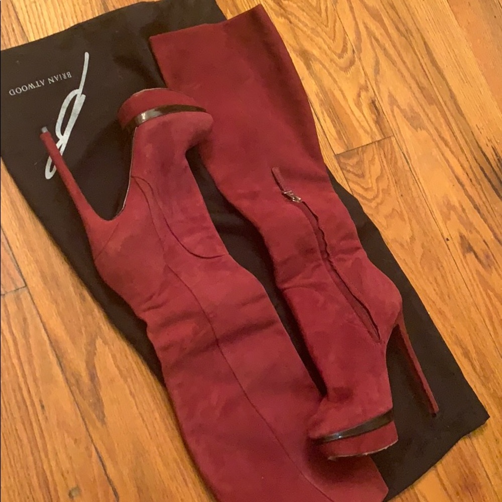 Brian Atwood boots suede